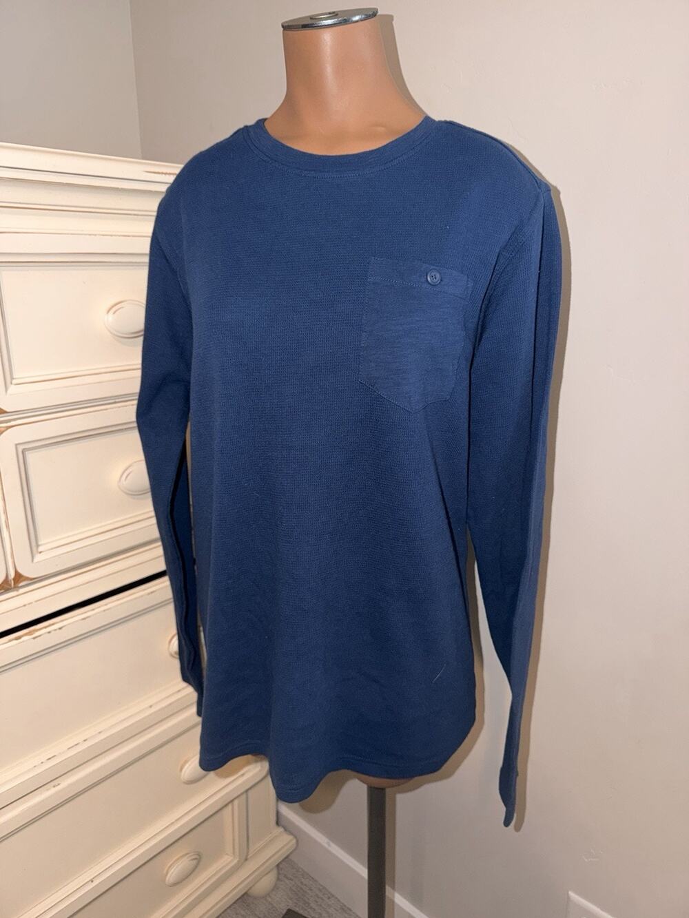 Men’s Hurley Thermal Long Sleeved Navy Blue Shirt Size Medium